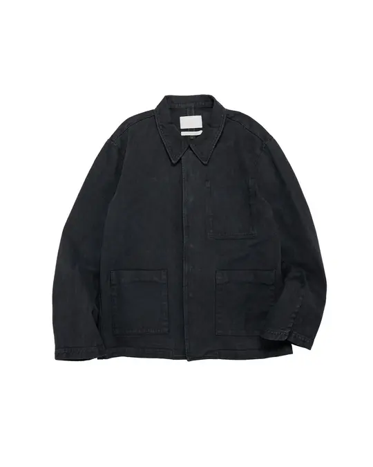 Amomento Garments Dyed Pocket Denim Jacket Black