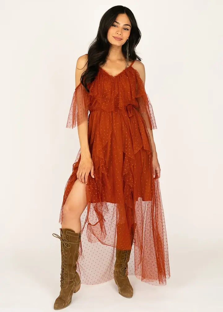 Lauryn Dress in Rust