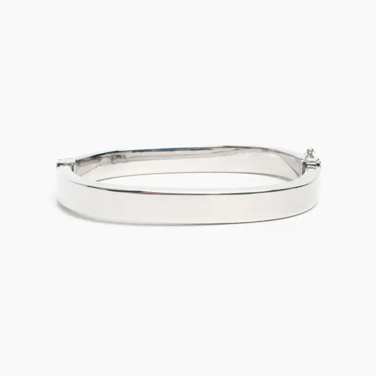 Sterling Silver Hinged Bangle Bracelet