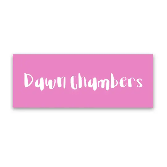 Girl's Simple Pink Vinyl Sticker Label