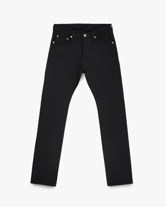 21oz Selvedge Denim Slim Cut Jeans - Superblack Non-Fade