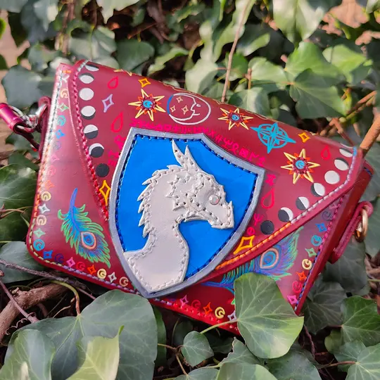 Handmade leather bag inspired by Mollymauk