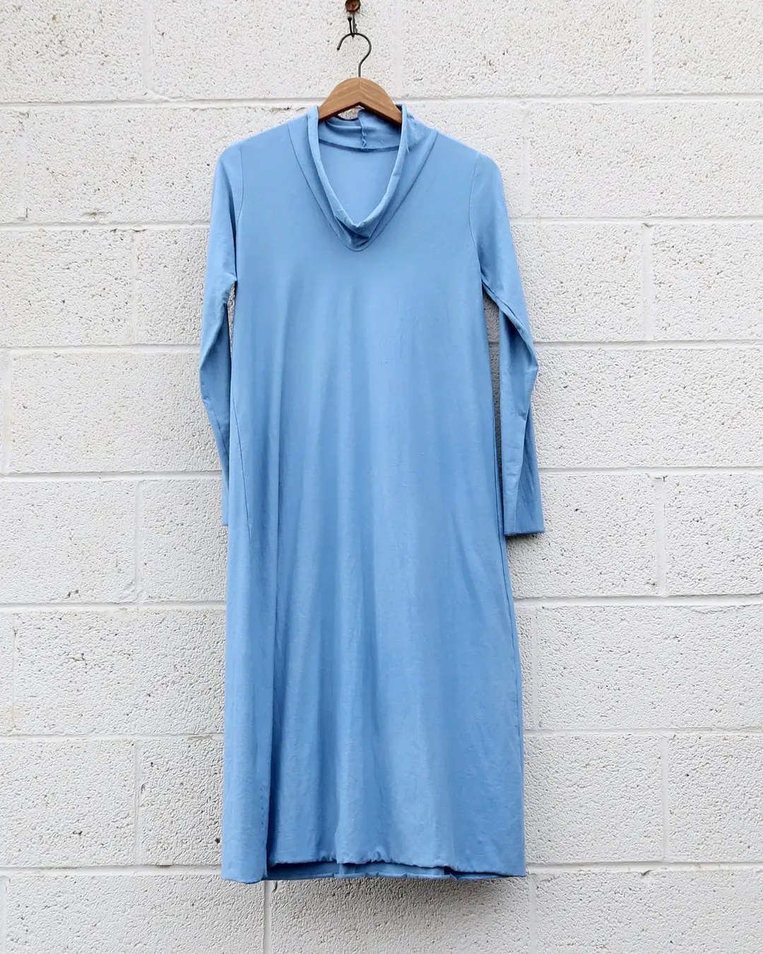 Sale -  Hampi Ojai Below Knee Dress / Stretch Cotton / S /  Sky (285)