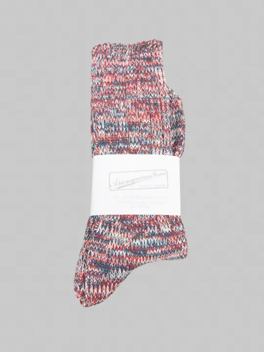 Anonymous Ism 5 Colour Mix Crew Socks Dark Oatmeal