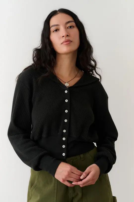 Waffle Sailor Cardigan