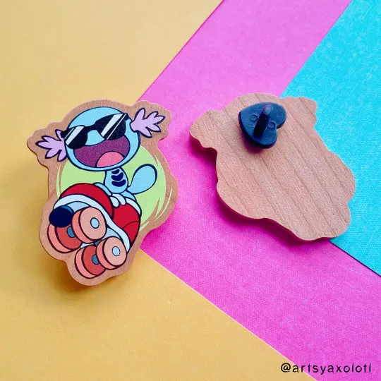 Sk8r Woop Wooden Pin