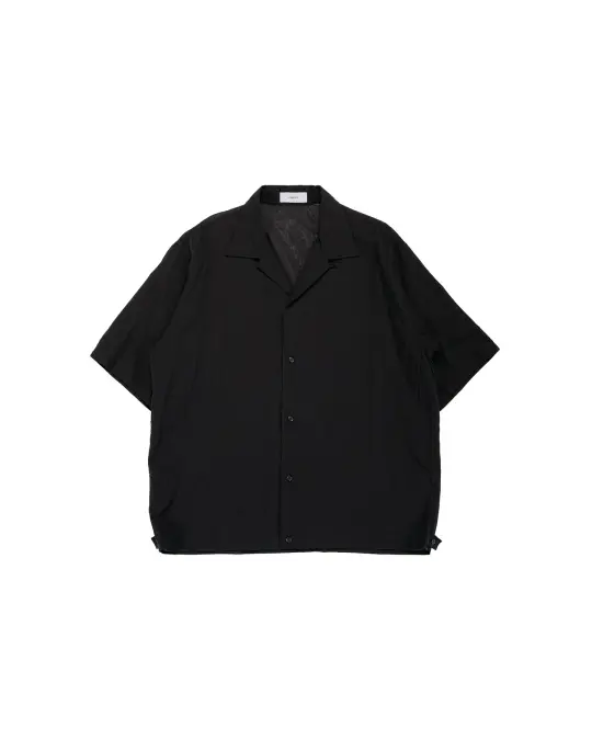 marka Open Collar S/S Shirt High Twisted Dobby Cloth Black