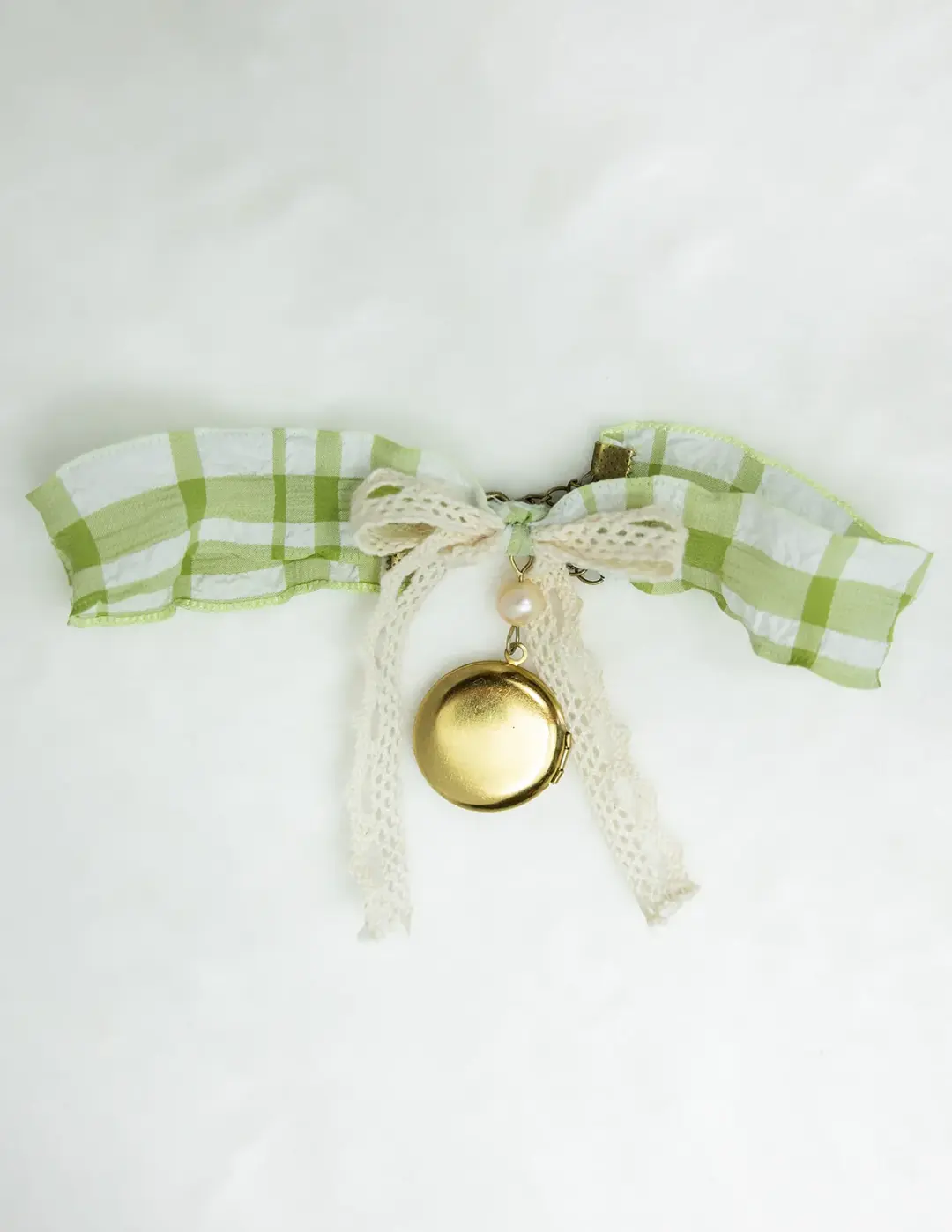 Gingham Perfume Locket