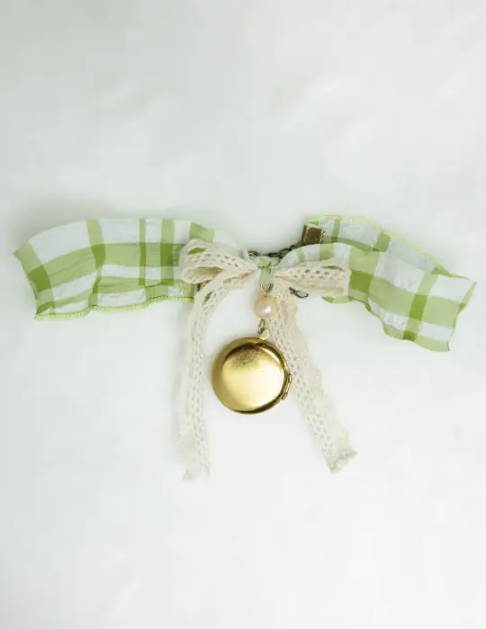 Gingham Perfume Locket