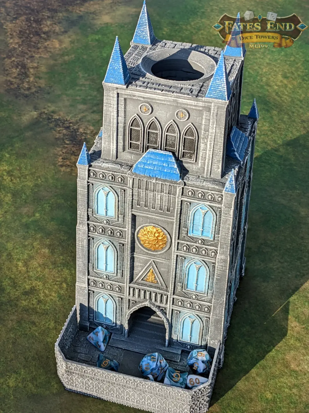 Garrison Fortress 3D Printed Cathedral Dice Tower - Fate's End Collection by Kim Bolt- Defend Your Realm & Guard Your Rolls!