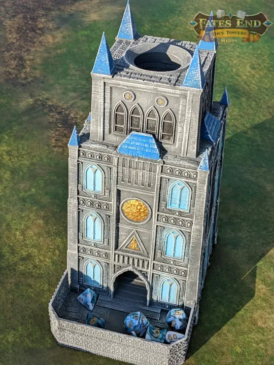 Garrison Fortress 3D Printed Cathedral Dice Tower - Fate's End Collection by Kim Bolt- Defend Your Realm & Guard Your Rolls!