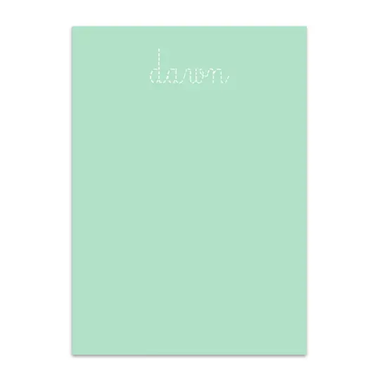 Girl's Mint Dashed Font Custom Notepad