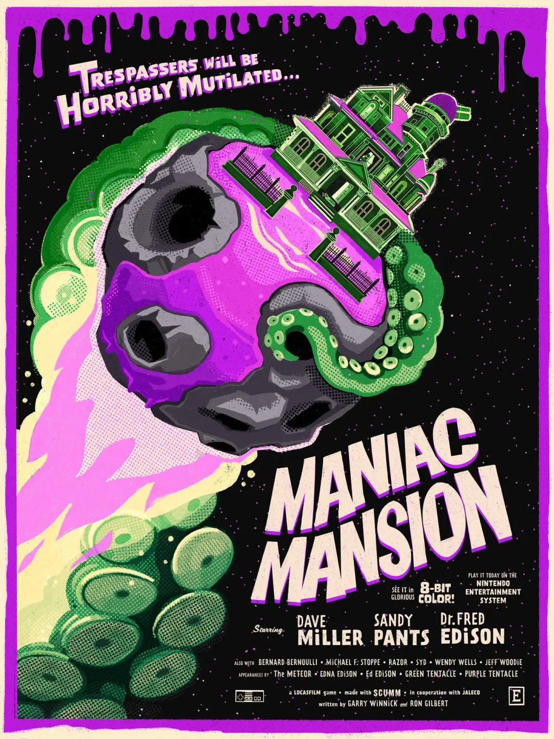 Maniac Mansion Print 18x24"