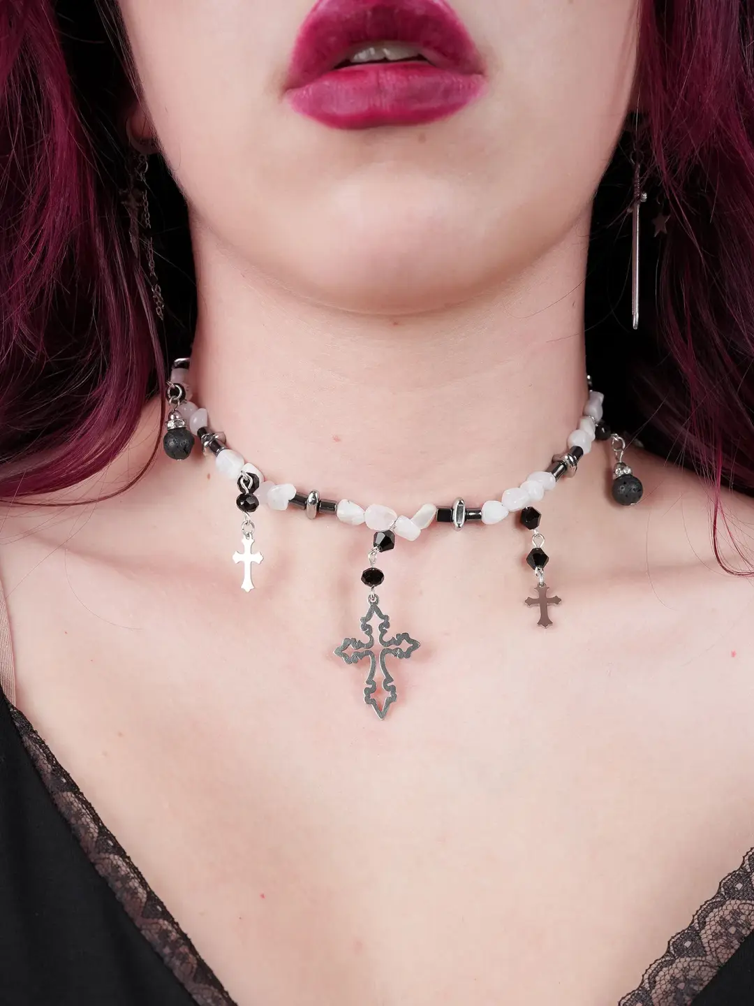 Choker z kamieni naturalnych Obscura