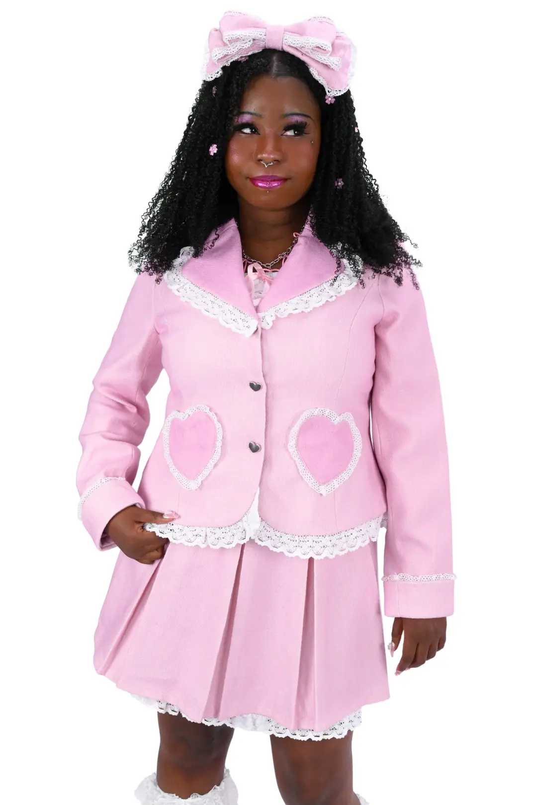 Charlotte Blazer - Pink/White