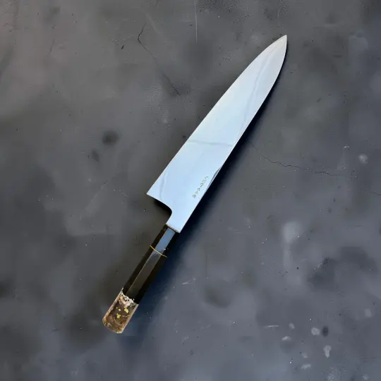 Nakagawa × Tokushu White #2 Mizu Honyaki Gyuto 255mm — Prisma Handle