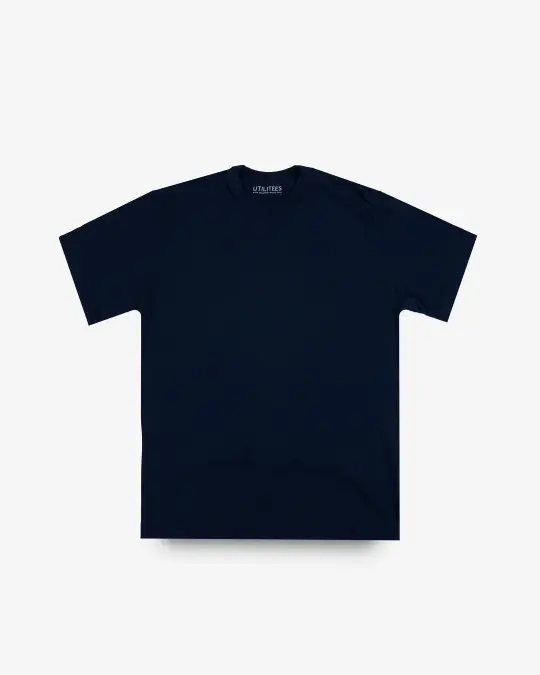 UTILITEES - 5.5oz Loopwheel Crew Neck T-Shirt - Navy Blue