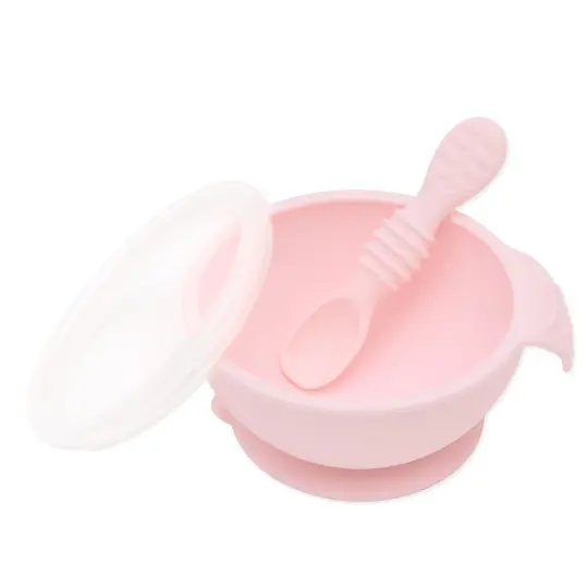Silicone First Feeding Set: Pink