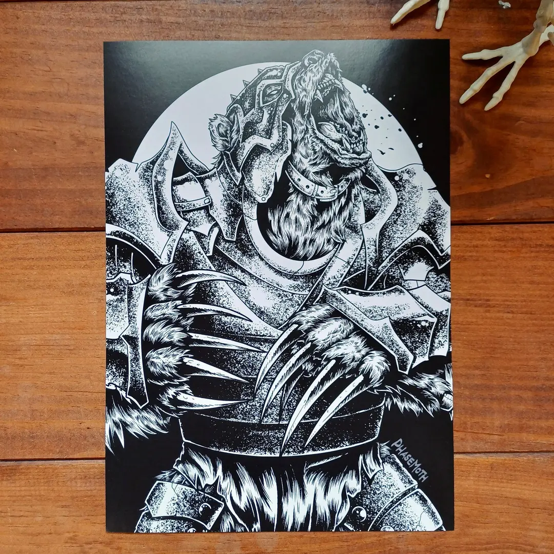 ARMORED BEAR Fantasy Art Print