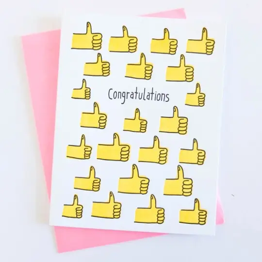 "Thumbs Up Congrats" Card