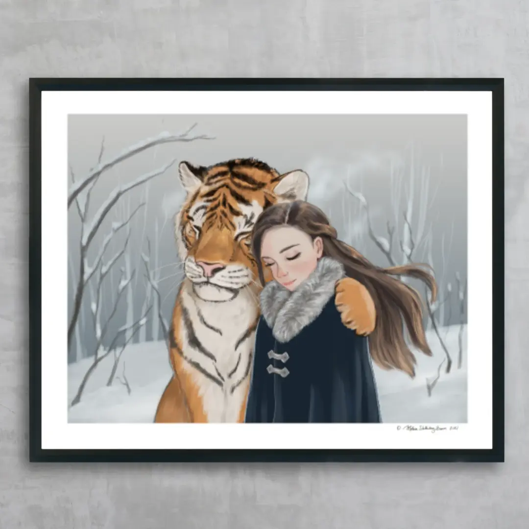 Girl and Tiger Fine Art Print, Wholesale