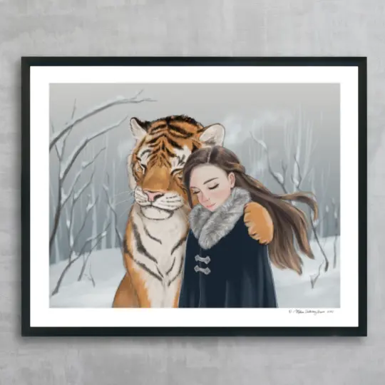 Girl and Tiger Fine Art Print, Wholesale