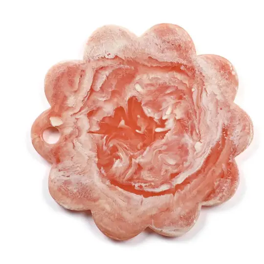 Pink Scallop Charcuterie Cheese Board | Resin | 12 in