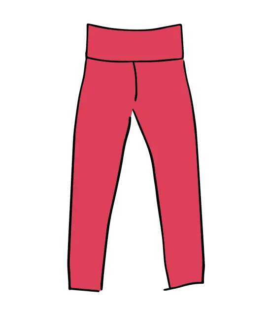 High Rise Ankle Length Leggings Pomegranate Punch