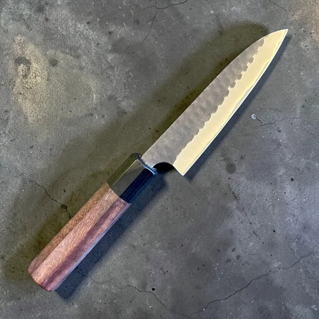 Anryu Knives Aogami Super Stainless Clad Tsuchime 120mm Petty