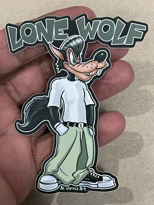 Lone wolf standing