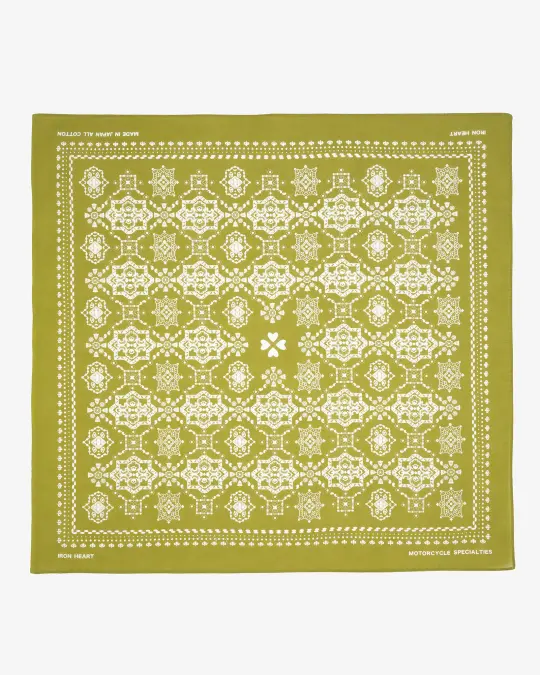 Iron Heart “Bell” Print Bandana - Green