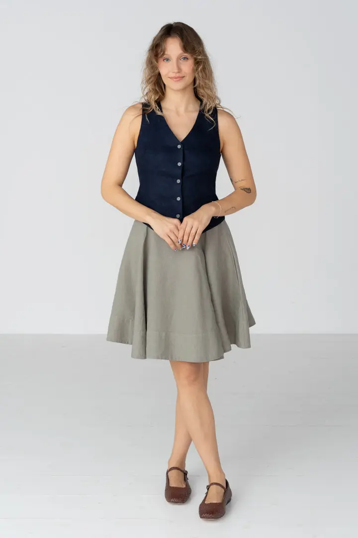Wrap – Full-Circle Linen Mini Skirt