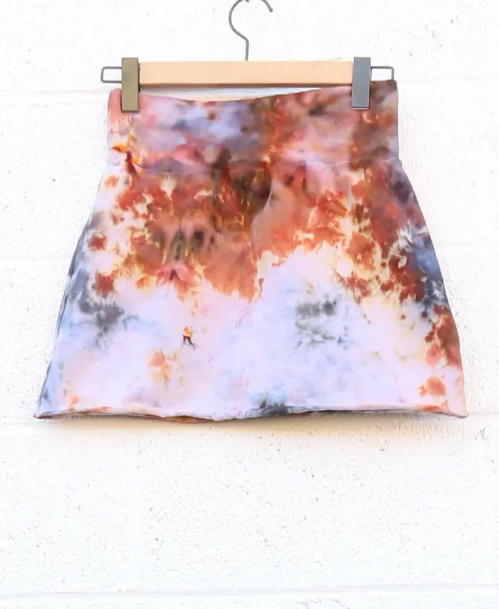 OOAK - Simplicity Mini Skirt / S / Heavy Stretch Cotton / Ice Dye (120)