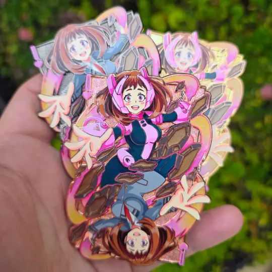 Queen of Hearts Pin (Raw Sandblast Card) V2