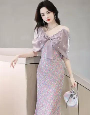 Beaded Portrait Dreamy Corset Prom Gown , Gentle Women's Maxi Evening Dress RS2383
