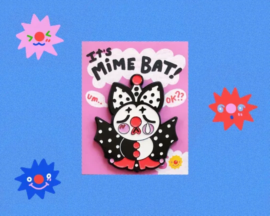 Mime Bat Pin