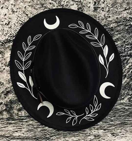 Silver Fern Moon Vegan Felt Hat