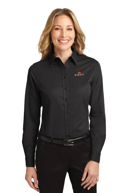 FZ L608 Ladies long sleeve easy care shirt DARK COLORS