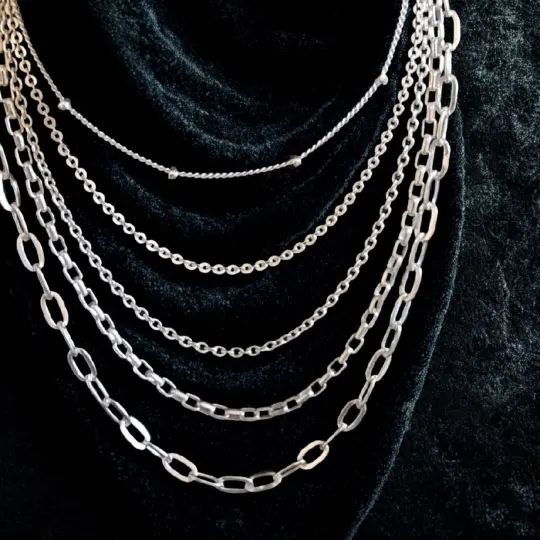Handcrafted Sterling Silver Satellite Chain