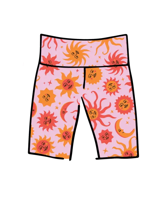 High Rise Bike Shorts Luna y Sol