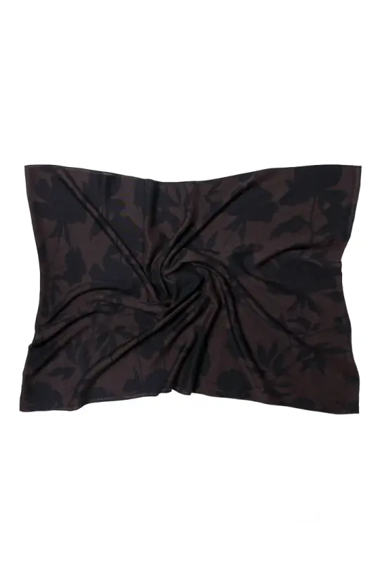 Brown Silk & Wool Scarf (with imperfection)