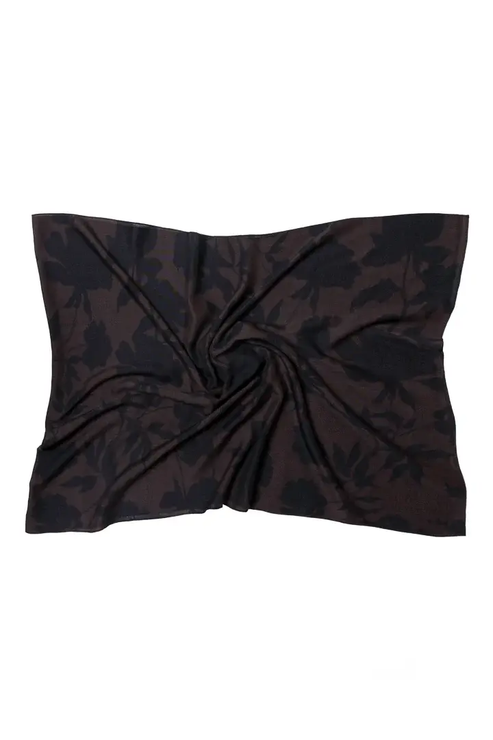 Brown Silk & Wool Scarf (with imperfection)