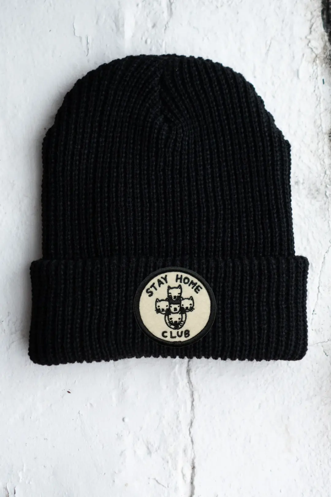 SHC Logo Patched Shaker Stitch Beanie