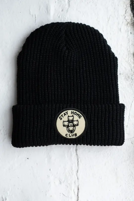 SHC Logo Patched Shaker Stitch Beanie