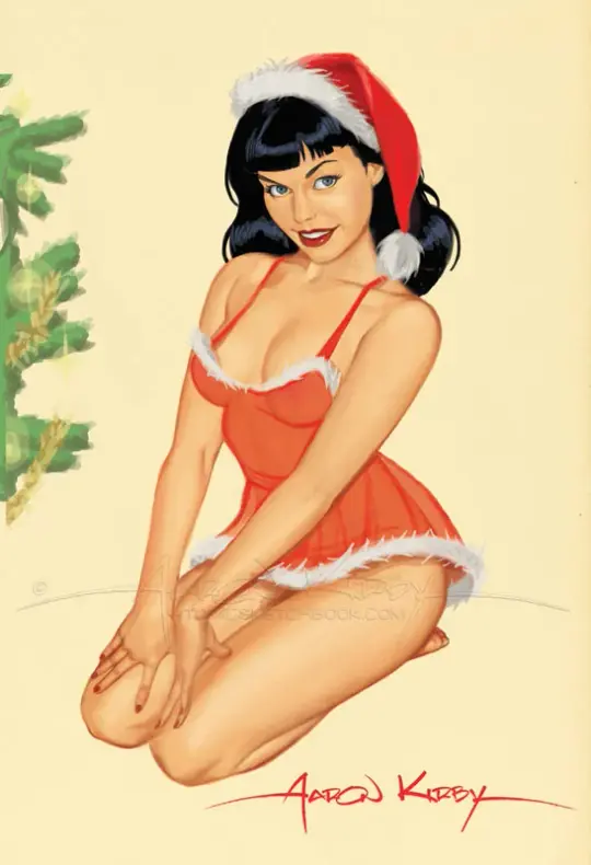 Bettie Paige Christmas pin up