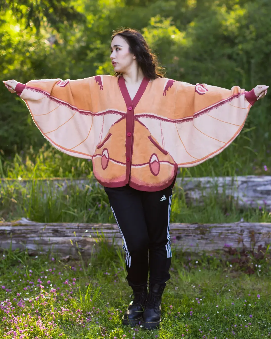 Emperor Gum Moth Cardigan