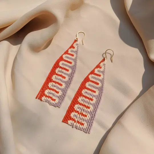 Squiggle Beaded Earrings