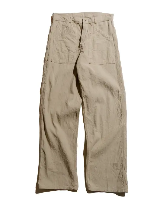 Cohérence Paul Linen/Cotton Chevron Trouser Ivory