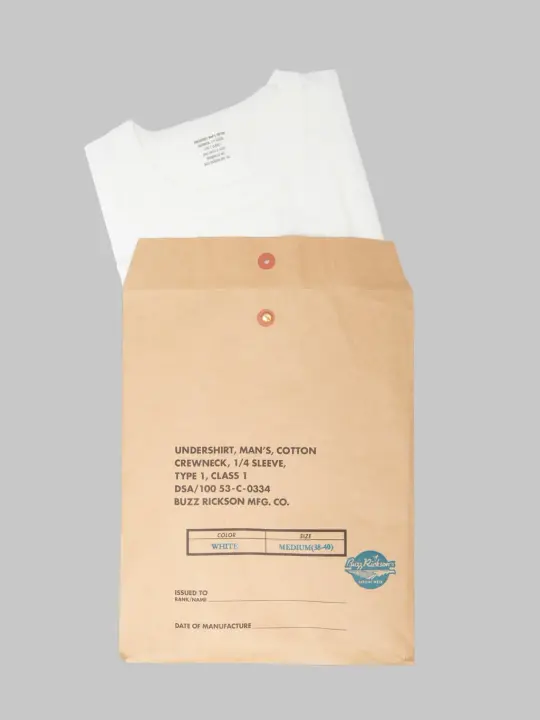 Buzz Rickson's BR78960 "Government Issue" Package T-Shirt White
