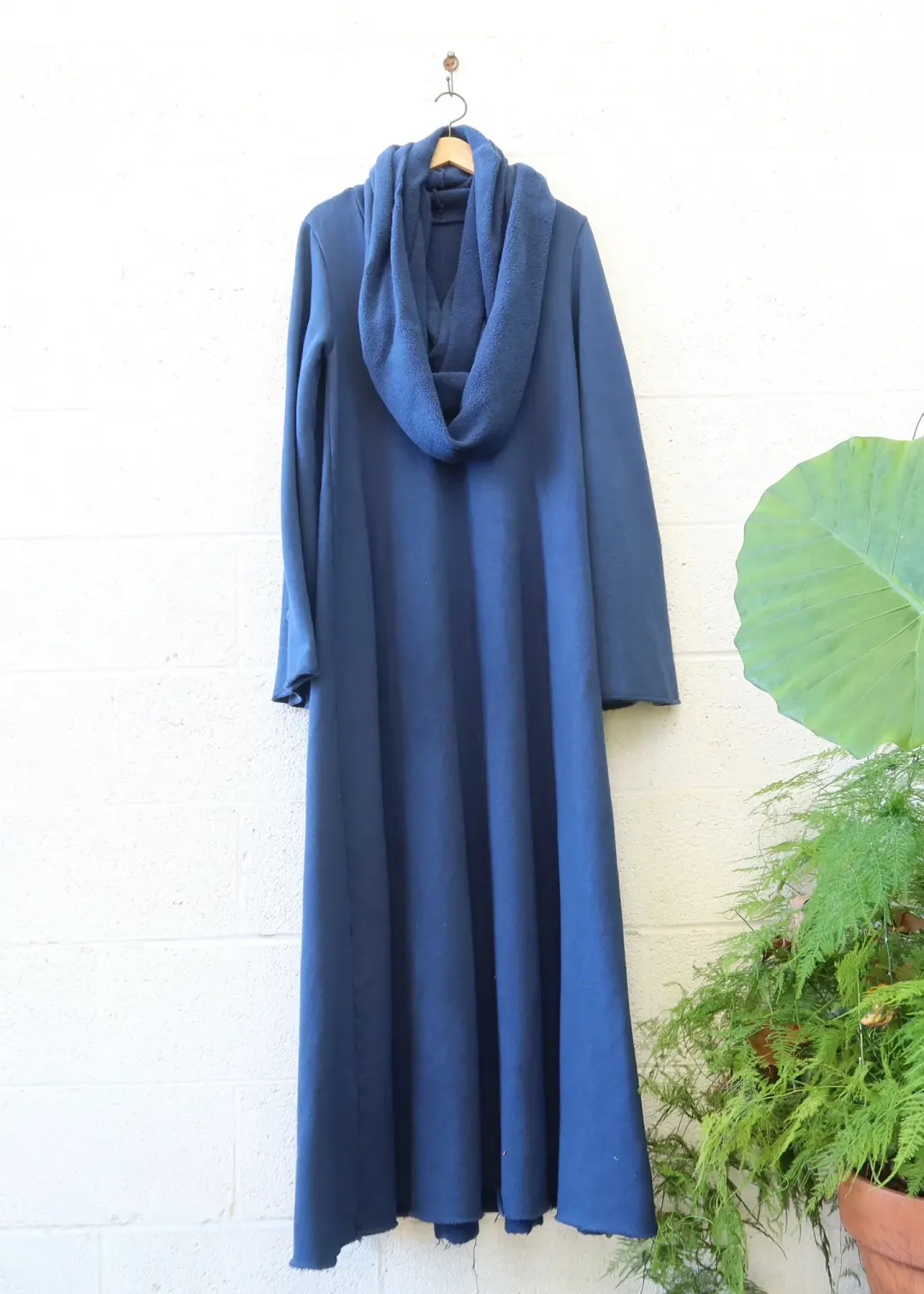 SALE -  Pisces Wanderer Long Dress - Bell Sleeve / S / FLEECE / Sapphire / (197)